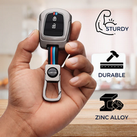 HYUNDAI | ZINC ALLOY + SILICONE CAR KEY CASE | FOR 2 BUTTON KEY