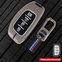 HYUNDAI | ZINC ALLOY + SILICONE CAR KEY CASE | FOR 4 BUTTON KEY