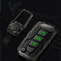 MAHINDRA | ZINC ALLOY + SILICONE CAR KEY CASE | FOR 3 BUTTON KEY