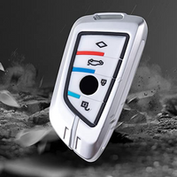 BMW | ZINC ALLOY + SILICONE CAR KEY CASE | FOR 4 BUTTON KEY