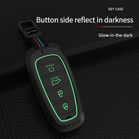 HYUNDAI | ZINC ALLOY + SILICONE CAR KEY CASE | FOR 4 BUTTON KEY