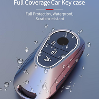 MERCEDES BENZ | ZINC ALLOY + SILICONE CAR KEY CASE | FOR 3 BUTTON KEY