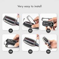 KIA | ZINC ALLOY + SILICONE CAR KEY CASE | FOR 3 BUTTON KEY