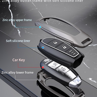 NISSAN | ZINC ALLOY + SILICONE CAR KEY CASE | FOR 3 BUTTON KEY