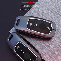 MERCEDES BENZ | ZINC ALLOY + SILICONE CAR KEY CASE | FOR 3 BUTTON KEY