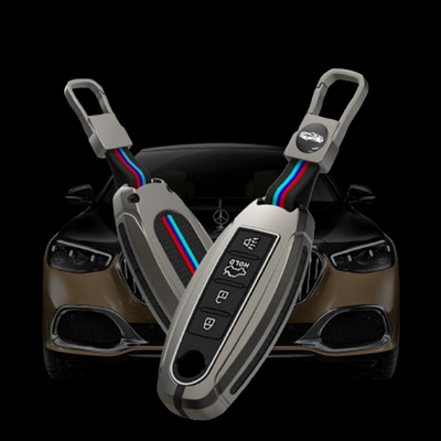 NISSAN | ZINC ALLOY + SILICONE CAR KEY CASE | FOR 4 BUTTON KEY