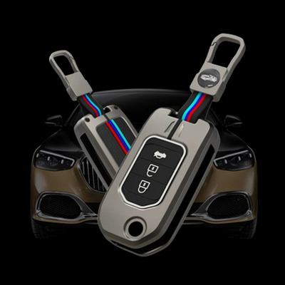 HONDA | ZINC ALLOY + SILICONE CAR KEY CASE | FOR 3 BUTTON KEY