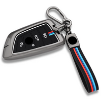 BMW | ZINC ALLOY + SILICONE CAR KEY CASE | FOR 4 BUTTON KEY