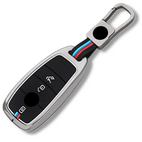 MERCEDES BENZ | ZINC ALLOY + SILICONE CAR KEY CASE | FOR 3 BUTTON KEY