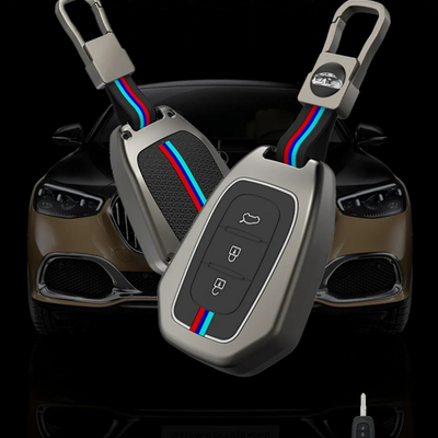 RENAULT | ZINC ALLOY + SILICONE CAR KEY CASE | FOR 3 BUTTON KEY