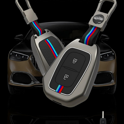 RENAULT | ZINC ALLOY + SILICONE CAR KEY CASE | FOR 2 BUTTON KEY