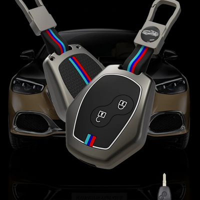RENAULT | ZINC ALLOY + SILICONE CAR KEY CASE | FOR 2 BUTTON KEY