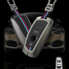 BMW | ZINC ALLOY + SILICONE CAR KEY CASE | FOR 3 BUTTON KEY