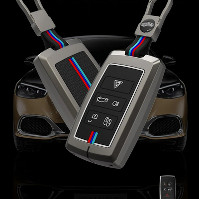 RANGE ROVER | ZINC ALLOY + SILICONE CAR KEY CASE | FOR 5 BUTTON KEY