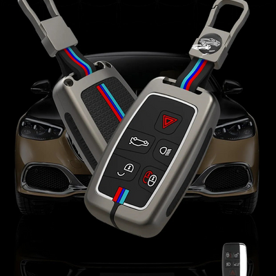 RANGE ROVER | ZINC ALLOY + SILICONE CAR KEY CASE | FOR 5 BUTTON KEY