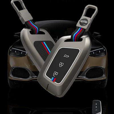 MG | ZINC ALLOY + SILICONE CAR KEY CASE | FOR 3 BUTTON KEY