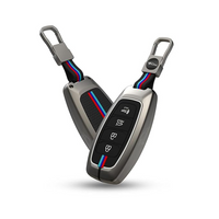 HYUNDAI | ZINC ALLOY + SILICONE CAR KEY CASE | FOR 4 BUTTON KEY