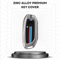 BMW | ZINC ALLOY + SILICONE CAR KEY CASE | FOR 4 BUTTON KEY