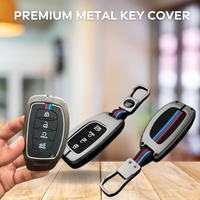 HYUNDAI | ZINC ALLOY + SILICONE CAR KEY CASE | FOR 4 BUTTON KEY