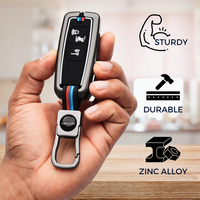 HONDA | ZINC ALLOY + SILICONE CAR KEY CASE | FOR 3 BUTTON KEY