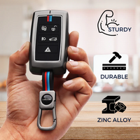 RANGE ROVER | ZINC ALLOY + SILICONE CAR KEY CASE | FOR 5 BUTTON KEY