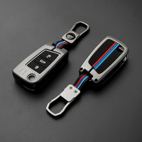 SKODA/VOLKSWAGEN | ZINC ALLOY + SILICONE CAR KEY CASE | FOR 3 BUTTON KEY