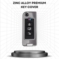 MAHINDRA | ZINC ALLOY + SILICONE CAR KEY CASE | FOR 3 BUTTON KEY