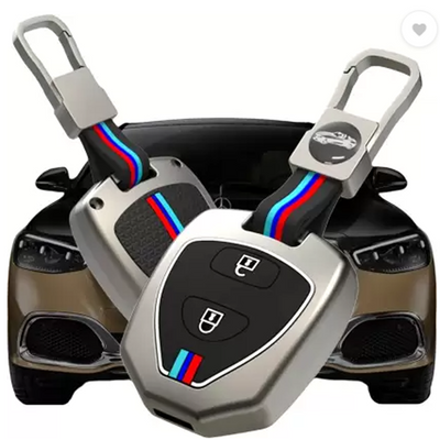 TOYOTA | ZINC ALLOY + SILICONE CAR KEY CASE | FOR 2 BUTTON KEY