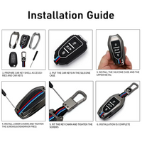 KIA | ZINC ALLOY + SILICONE CAR KEY CASE | FOR 4 BUTTON KEY