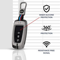 ZINC ALLOY + SILICONE CAR KEY CASE | FORD | FOR 3 BUTTON KEY