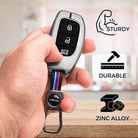 HYUNDAI | ZINC ALLOY + SILICONE CAR KEY CASE | FOR 3 BUTTON KEY