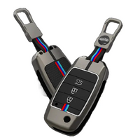 KIA | ZINC ALLOY + SILICONE CAR KEY CASE | FOR 3 BUTTON KEY