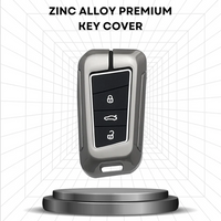 SKODA/VOLKSWAGEN | ZINC ALLOY + SILICONE CAR KEY CASE | FOR 3 BUTTON KEY