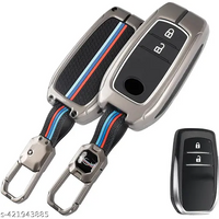 TOYOTA | ZINC ALLOY + SILICONE CAR KEY CASE | FOR 2 BUTTON KEY