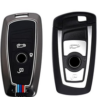 BMW | ZINC ALLOY + SILICONE CAR KEY CASE | FOR 3 BUTTON KEY
