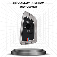 BMW | ZINC ALLOY + SILICONE CAR KEY CASE | FOR 3 BUTTON KEY