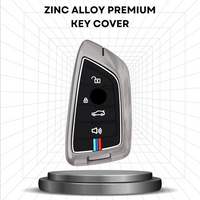 BMW | ZINC ALLOY + SILICONE CAR KEY CASE | FOR 4 BUTTON KEY