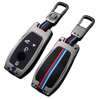MERCEDES BENZ | ZINC ALLOY + SILICONE CAR KEY CASE | FOR 4 BUTTON KEY