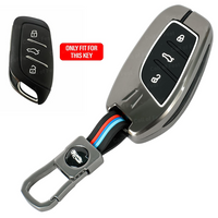 MG | ZINC ALLOY + SILICONE CAR KEY CASE | FOR 3 BUTTON KEY