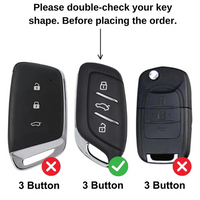 MG | ZINC ALLOY + SILICONE CAR KEY CASE | FOR 3 BUTTON KEY