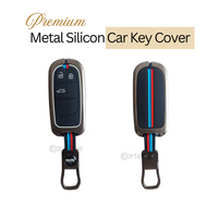 JEEP | ZINC ALLOY + SILICONE CAR KEY CASE | FOR 3 BUTTON KEY