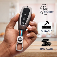 MARUTI SUZUKI | ZINC ALLOY + SILICONE CAR KEY CASE | 3 BUTTON KEY