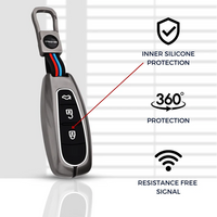 MARUTI SUZUKI | ZINC ALLOY + SILICONE CAR KEY CASE | 3 BUTTON KEY