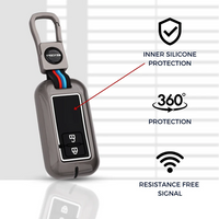 MARUTI SUZUKI | ZINC ALLOY + SILICONE CAR KEY CASE | 2 BUTTON KEY
