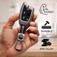 MARUTI SUZUKI | ZINC ALLOY + SILICONE CAR KEY CASE | FOR 3 BUTTON KEY