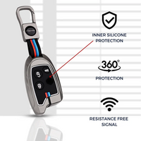 MARUTI SUZUKI | ZINC ALLOY + SILICONE CAR KEY CASE | FOR 3 BUTTON KEY