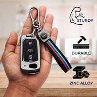 TATA | ZINC ALLOY + SILICONE CAR KEY CASE | FOR 3 BUTTON KEY