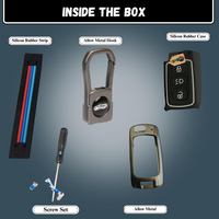 TATA | ZINC ALLOY + SILICONE CAR KEY CASE | FOR 3 BUTTON KEY