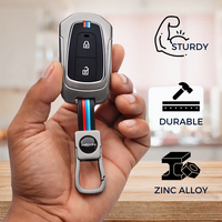 TATA | ZINC ALLOY + SILICONE CAR KEY CASE | FOR 2 BUTTON KEY