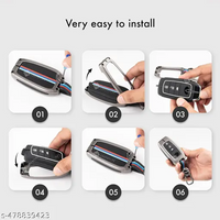 TATA | ZINC ALLOY + SILICONE CAR KEY CASE | FOR 2 BUTTON KEY